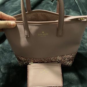 Kate spade mauve crossbody w matching cardholder